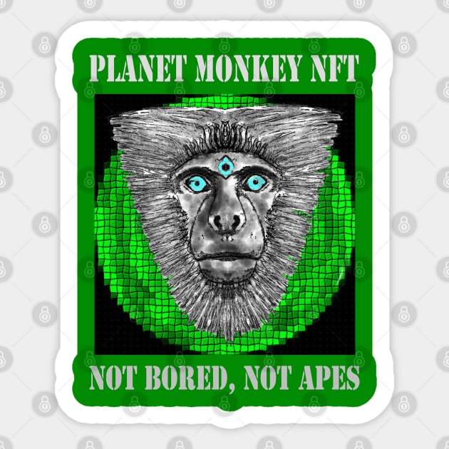 Planet Monkey NFT Not Bored Apes Sticker by PlanetMonkey